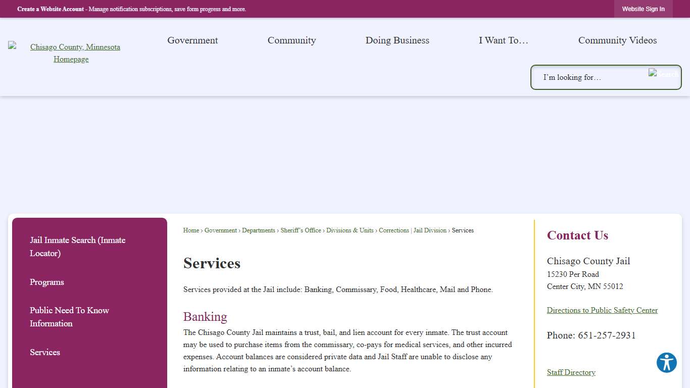 Services Chisago County, MN - Official Website