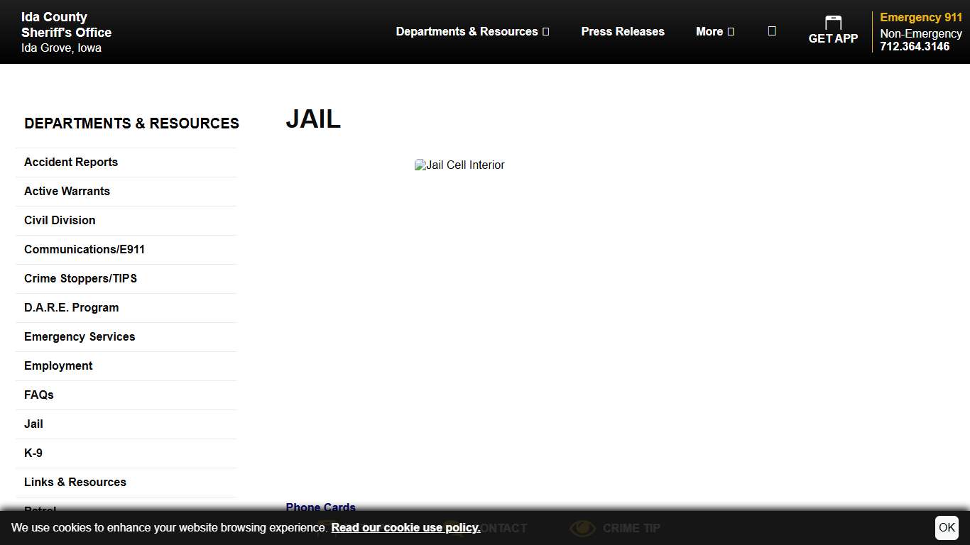 Jail Ida County Sheriff's Office