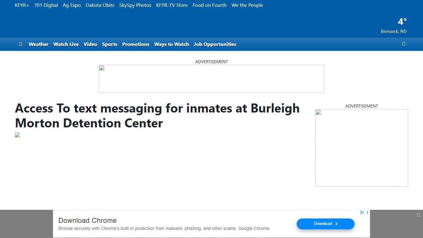 Access To text messaging for inmates at Burleigh Morton Detention Center